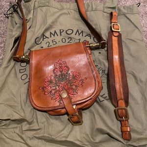 Campomaggi Flower Printed Leather Crossbody